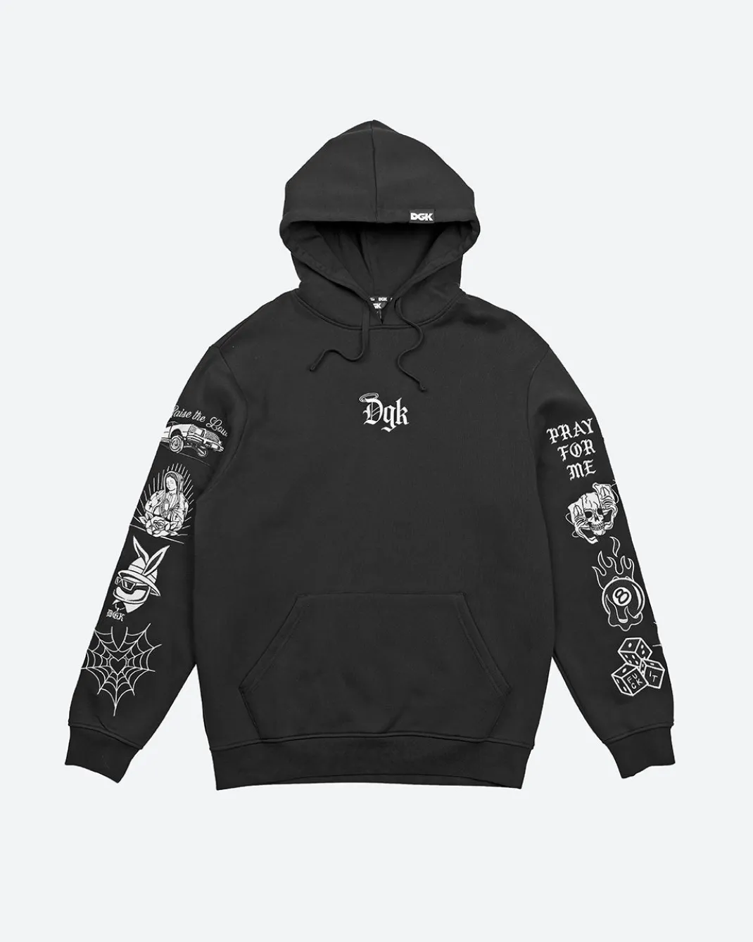 Crazy Life Embroidered Hooded Fleece
