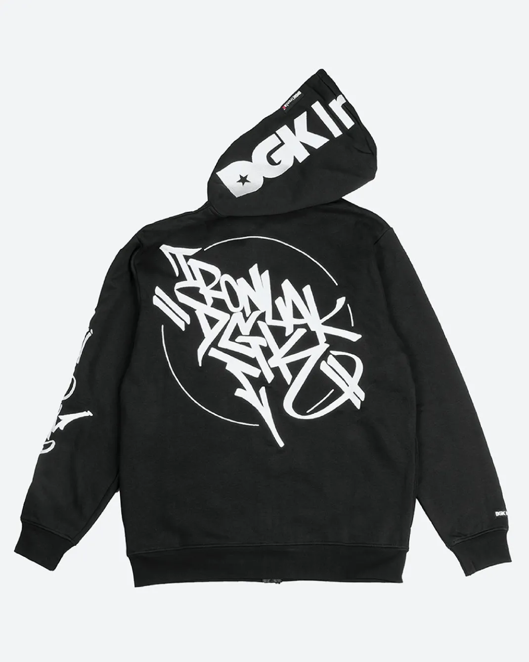 DGK x Ironlak Tag Zip-Up Embroidered Hooded Fleece
