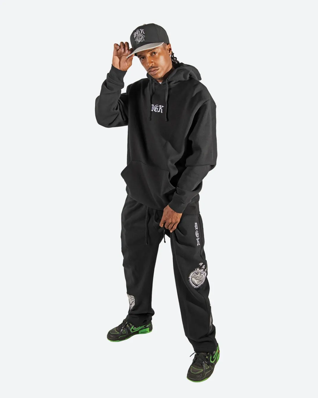 Inked Embroidered Hooded Fleece