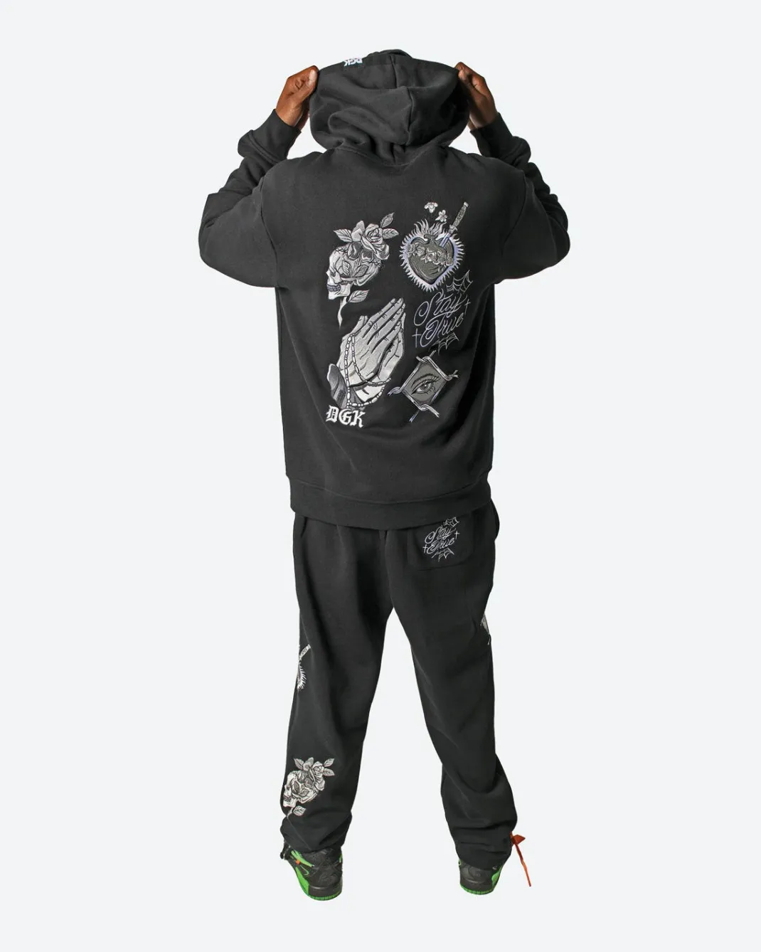 Inked Embroidered Hooded Fleece
