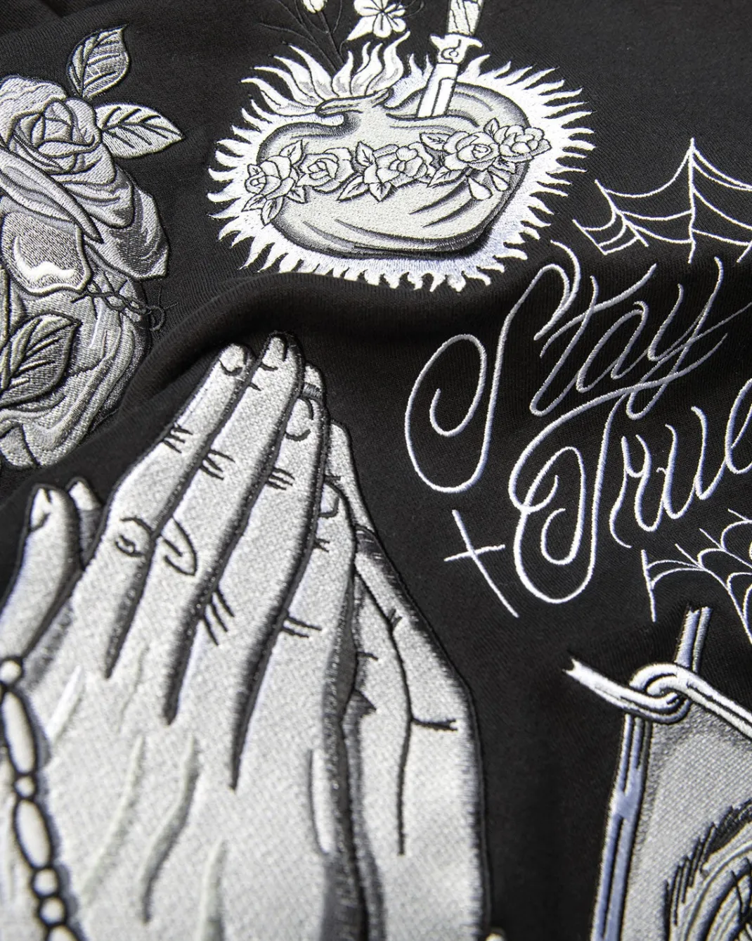 Inked Embroidered Hooded Fleece